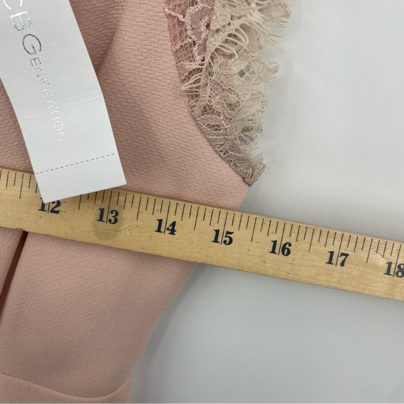 NWT BCBGeneration Fit and flare pink lace inset dress Sz 0 - Picture 7 of 10